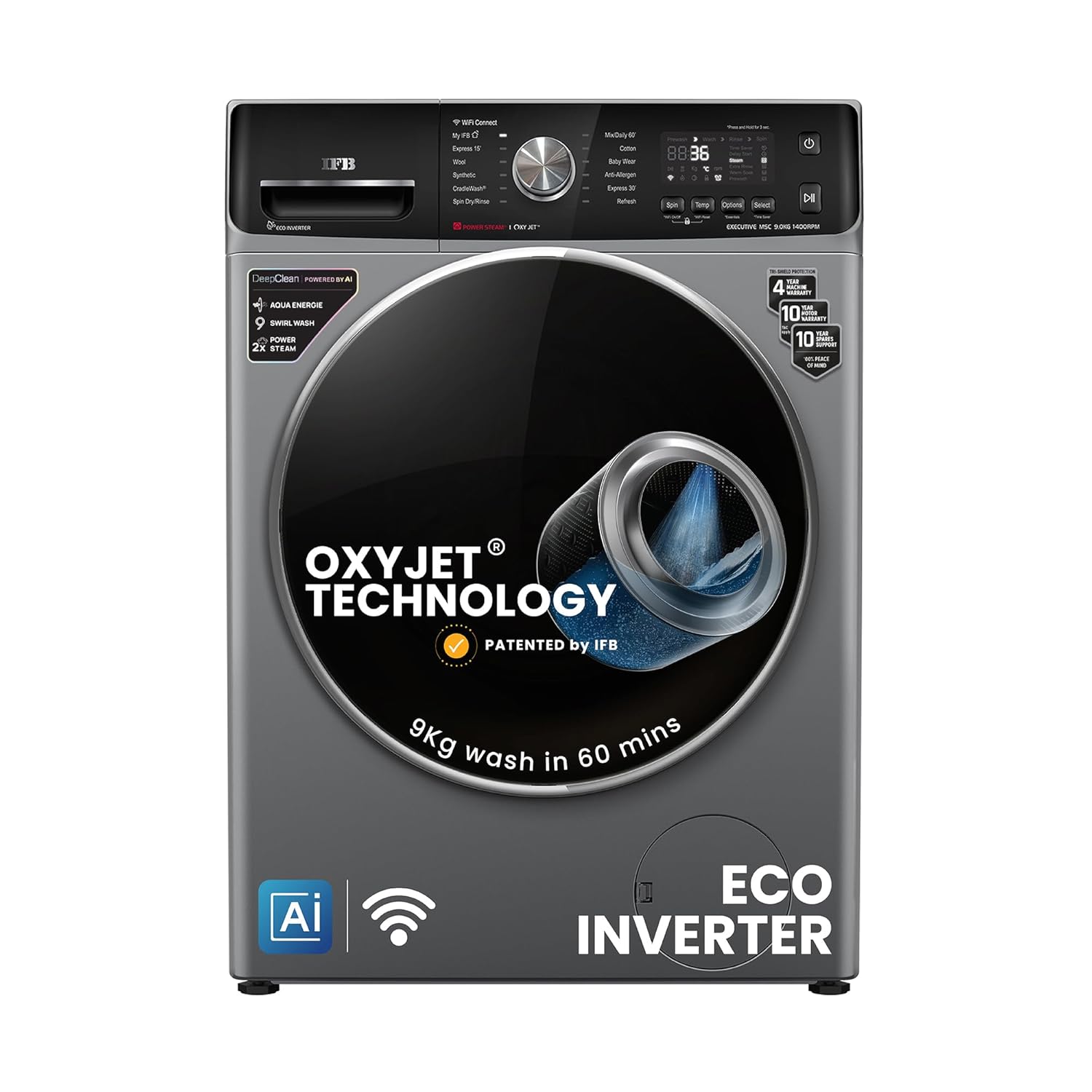 IFB Executive MXC 9014 SSLC - 9kg Front Load OxyJet